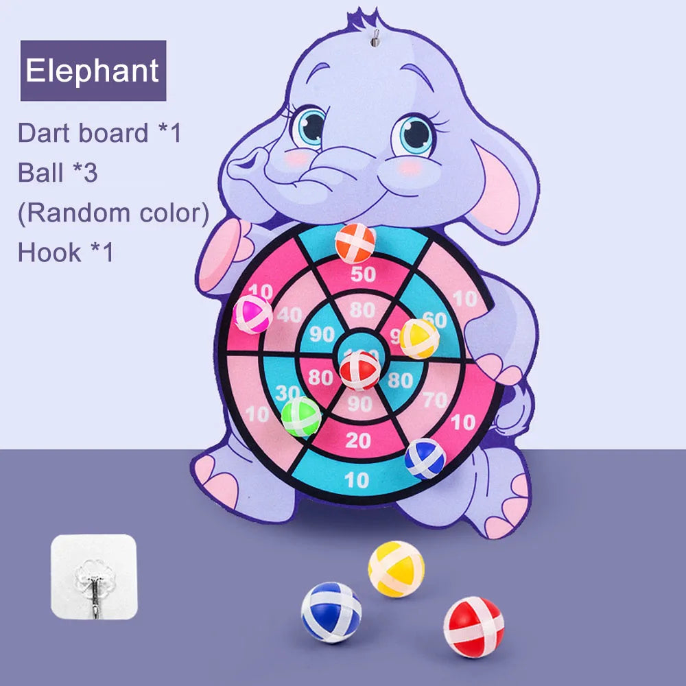 Kids Cartoon Sticky Ball Dart Board Game