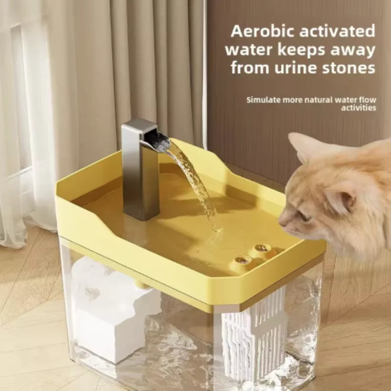 Transparent Cat Water Fountain