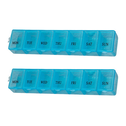 2Pcs/set Pill Case Plastic 7 Days