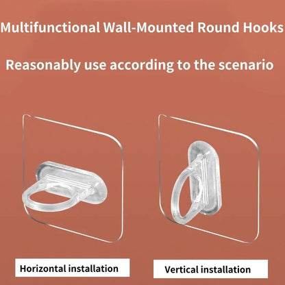 1-10 Multifunctional Wall Mounted Round Hooks