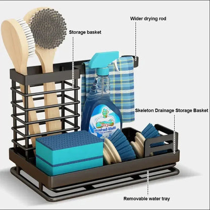 Stainless Steel Sink Sponge Holder Rack