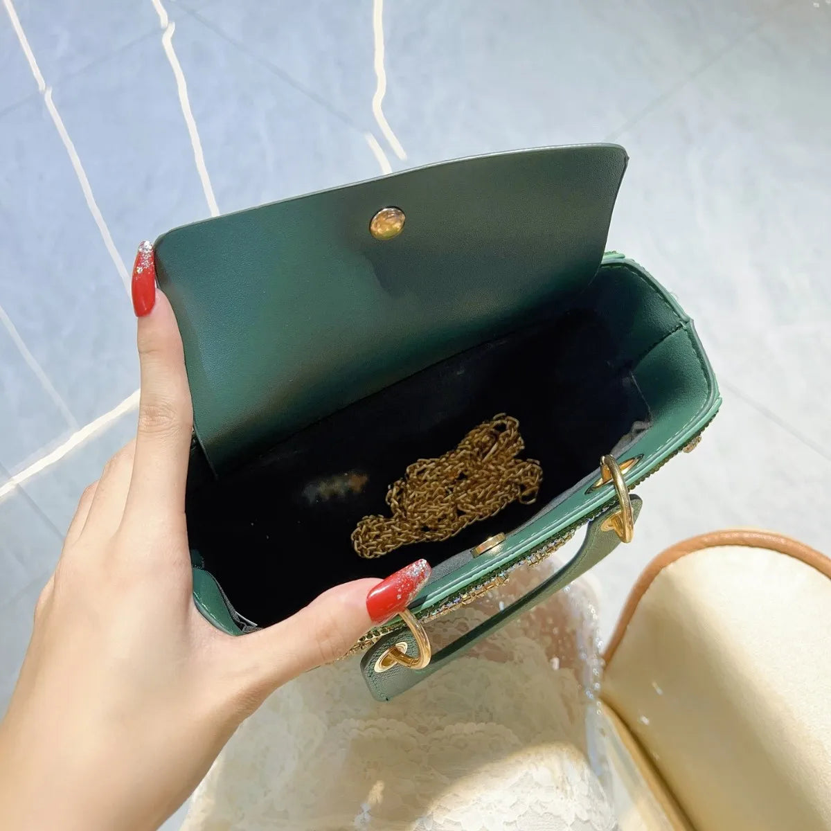 Rhinestone Box Crossbody Bag