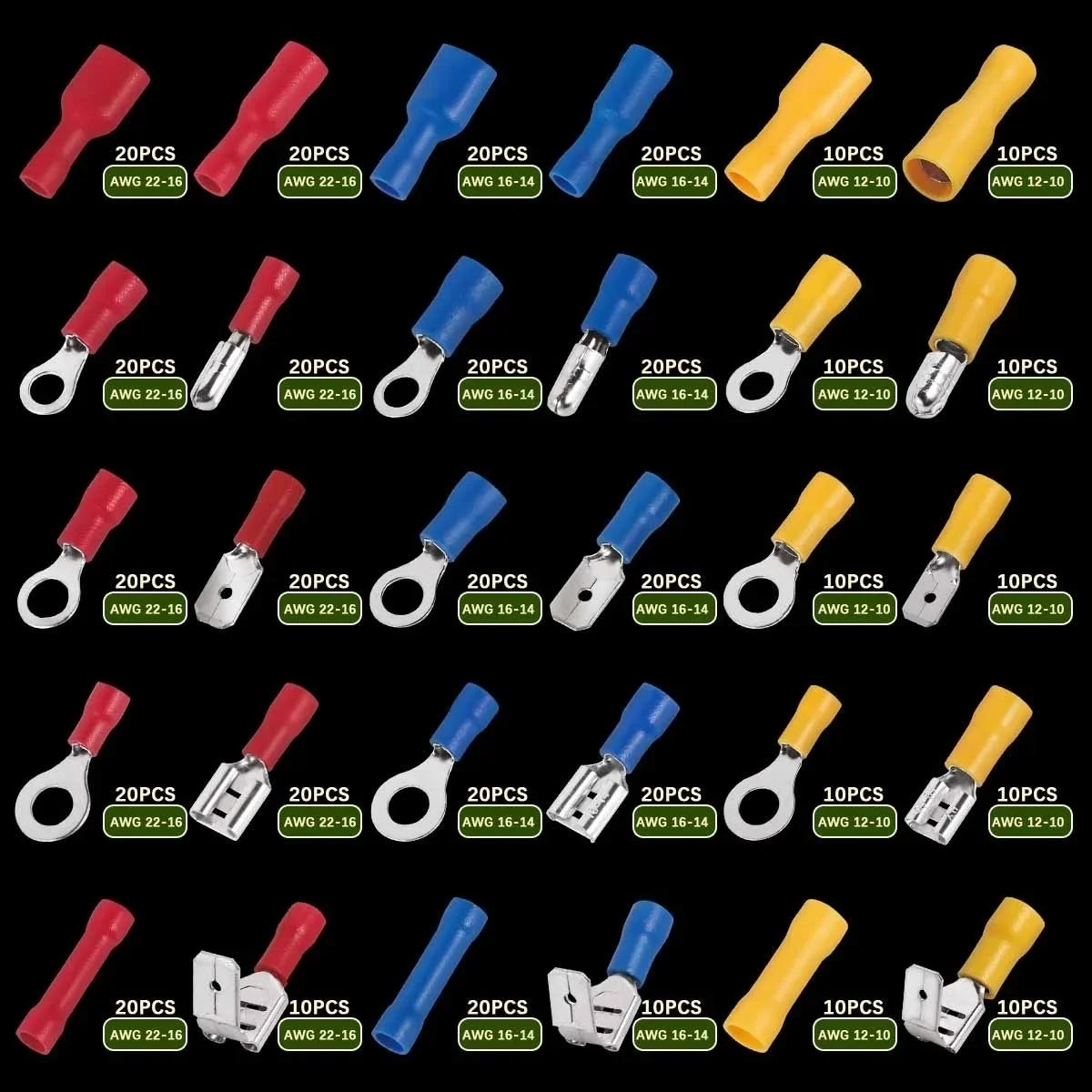 Insulated Wire Connector & Crimp Terminal Kit