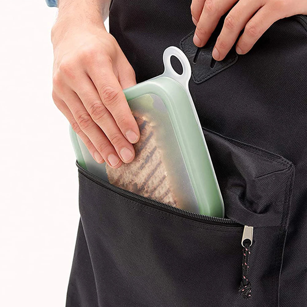 Reusable Bento Sandwich Container with Carry Handle