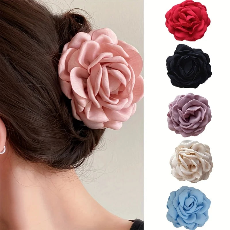 Rose Flower Hair Clip for Women
