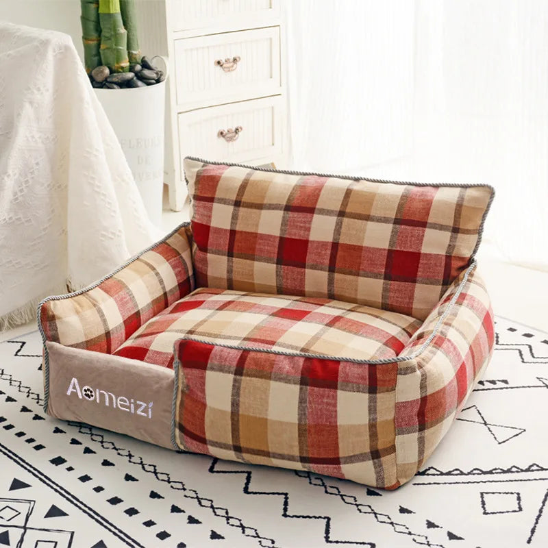 Orthopedic Pet Sofa Bed with Removable Cushion