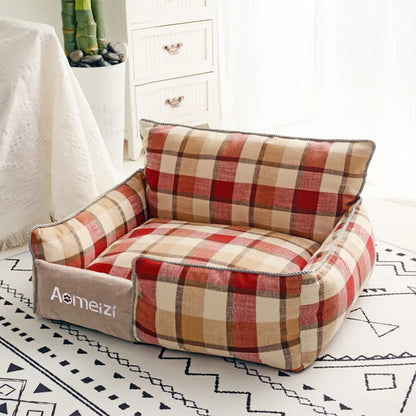 Orthopedic Pet Sofa Bed with Removable Cushion