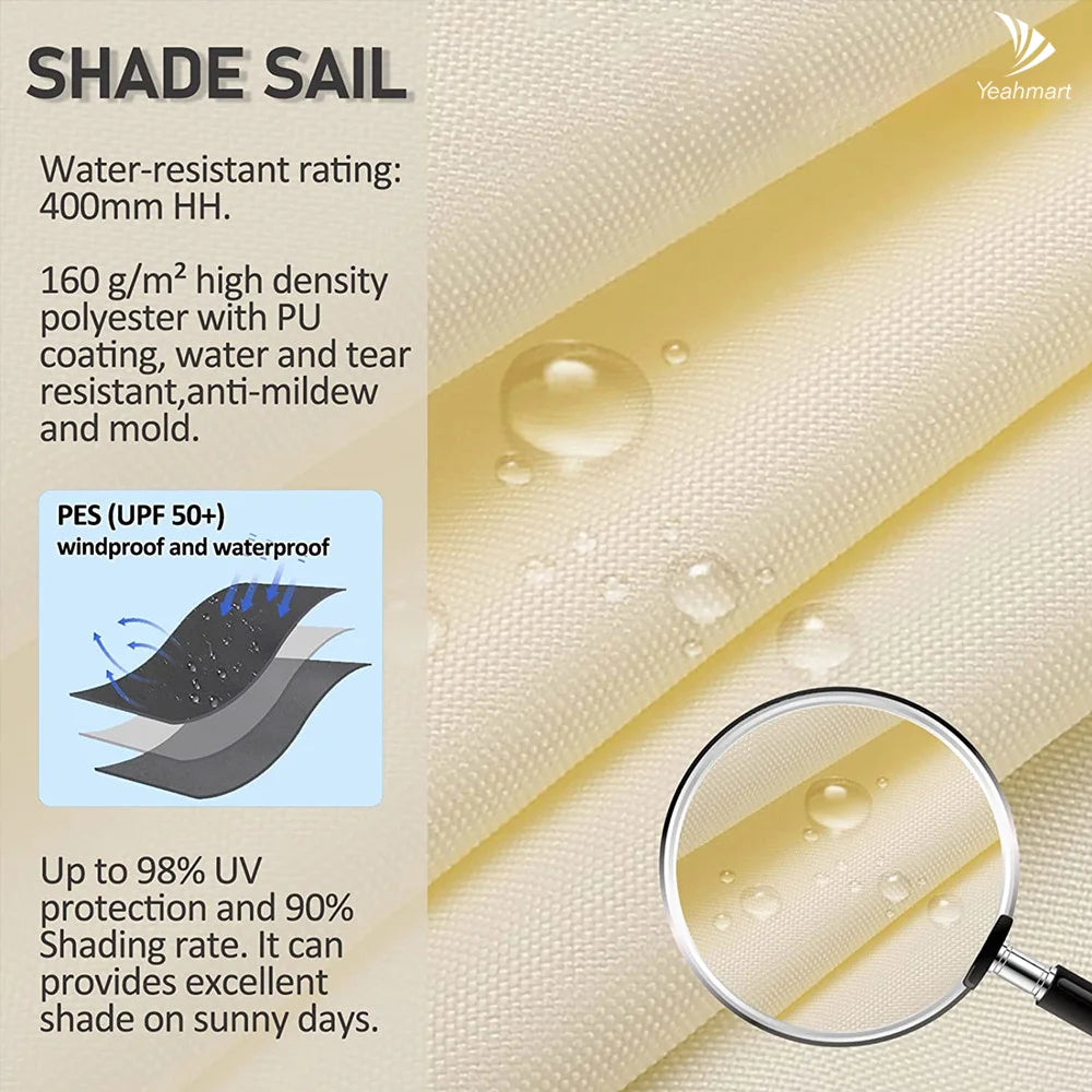 Waterproof Triangle Sun Shade Sail