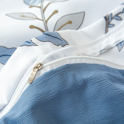 Flower Printed Washed Cotton Duvet Cover