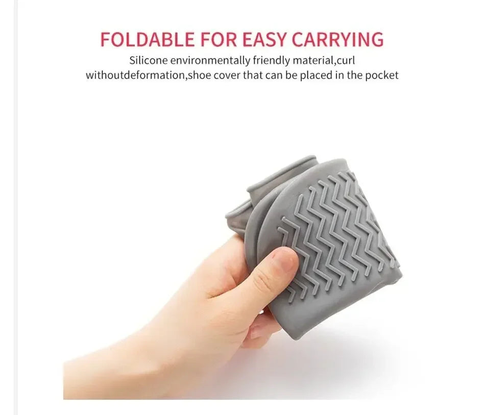 Reusable Shoe Covers – Waterproof Shoe Covers Silicone Anti-Slip Rain Boots Solid Polyester Universal