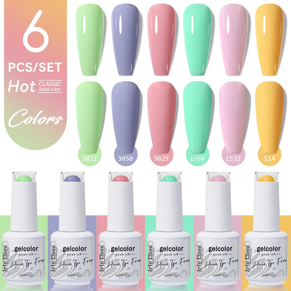 Arte Clavo 6PCS HEMA & TPO Free Gel Nail Polish Set