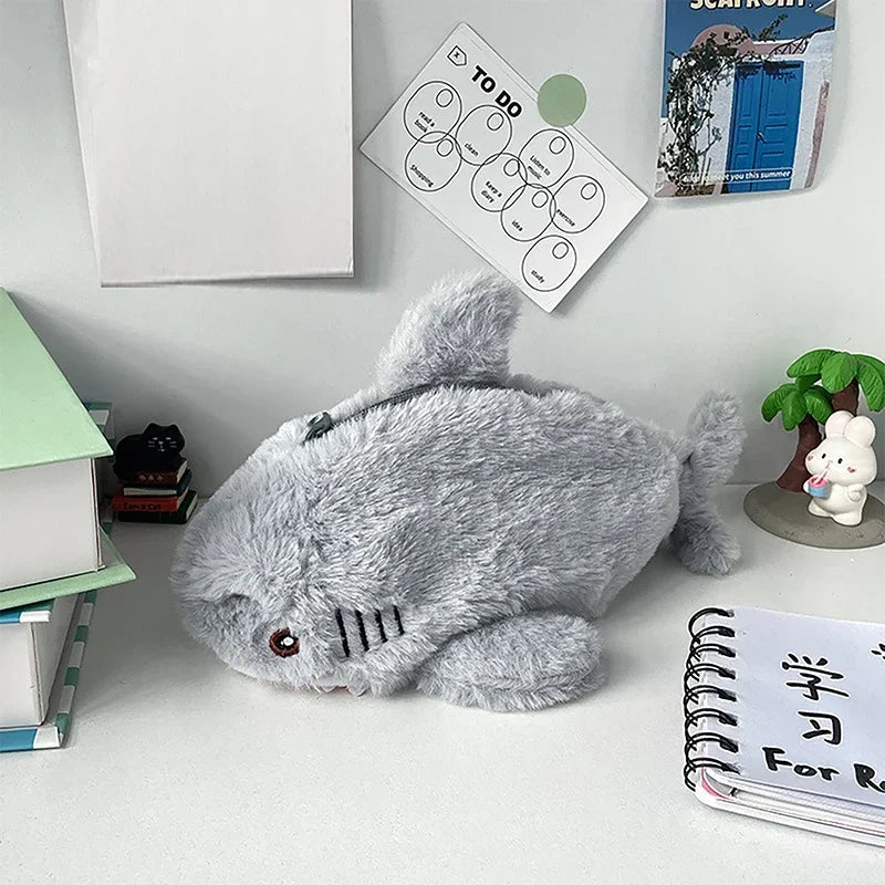 Plush Shark Pencil Case