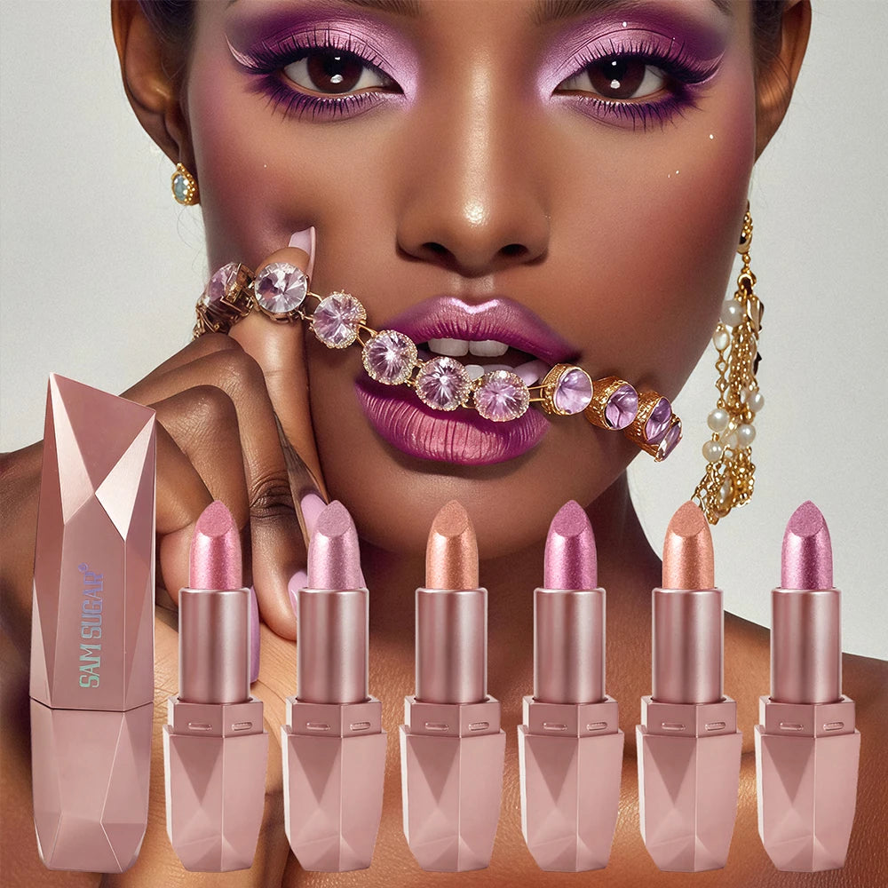 SAM SUGAR 6-Color Diamond Pearl Lipstick