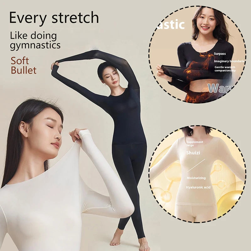 Women’s Seamless Thermal Underwear 2-Piece Set