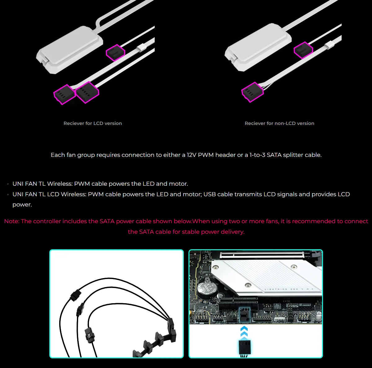UNI FAN TL140 Wireless RGB Fan