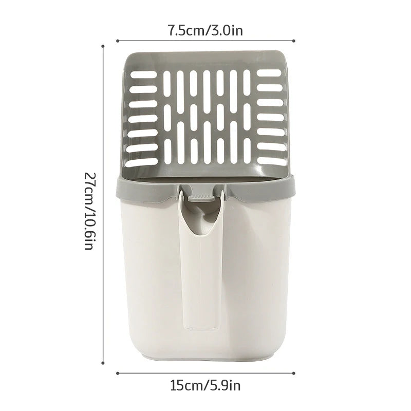 Self-Cleaning Cat Litter Scoop with Waste Bin & Refill Bags