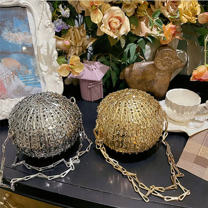Handmade Metallic Sphere Evening Bag