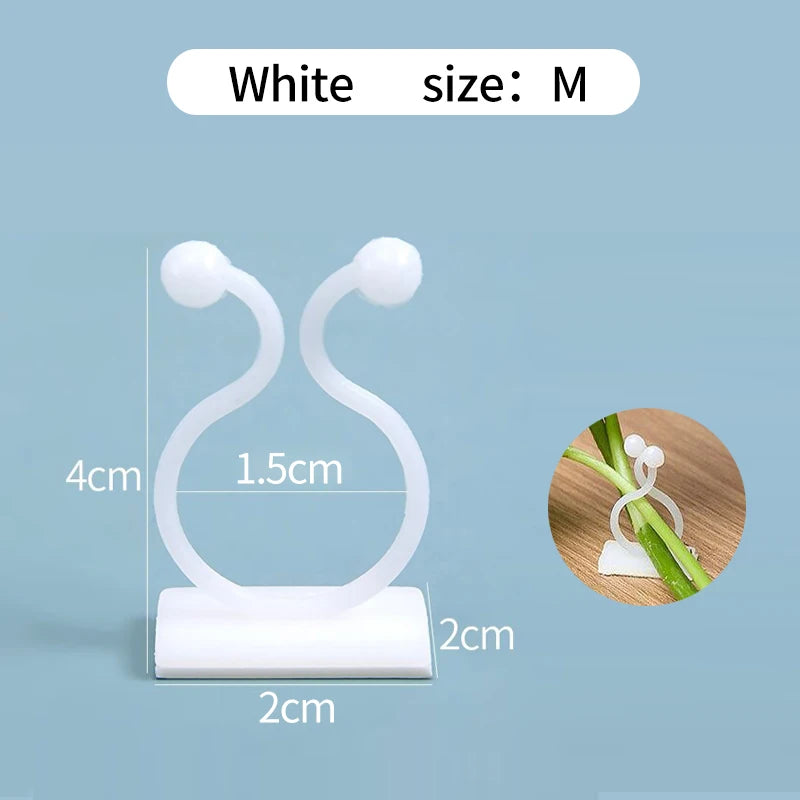Self-Adhesive Plant Climbing Wall Clips for Vines & Cable Management