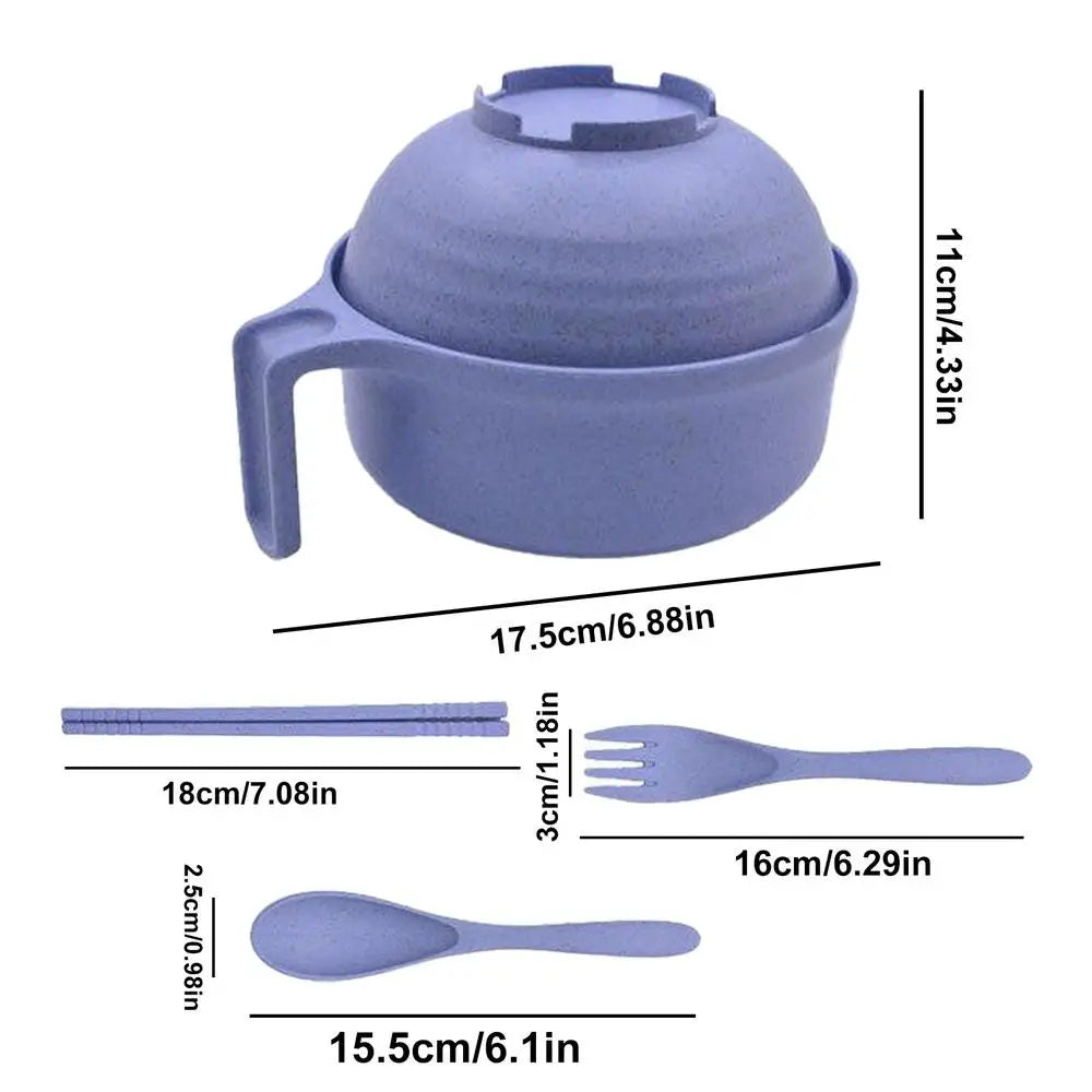 Microwave Ramen Cooker Bowl Set with Utensils