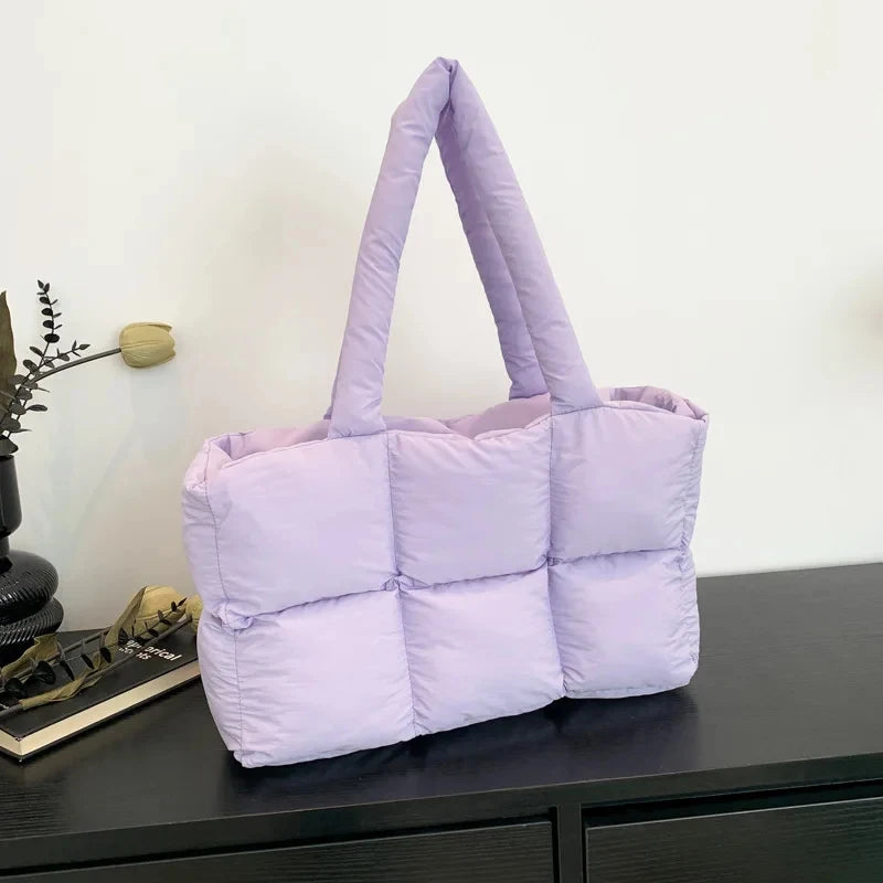 Quilted Large Capacity Tote Shoulder Bag
