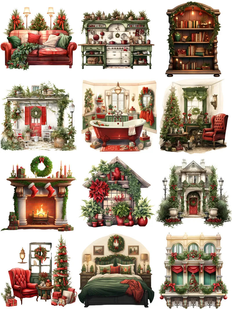 Christmas Decorative Paper Sticker Set
