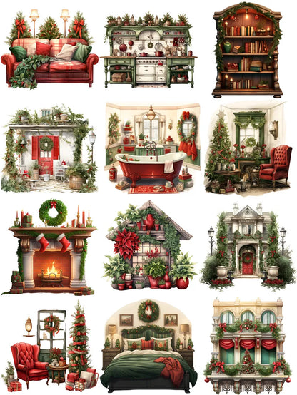 Christmas Decorative Paper Sticker Set