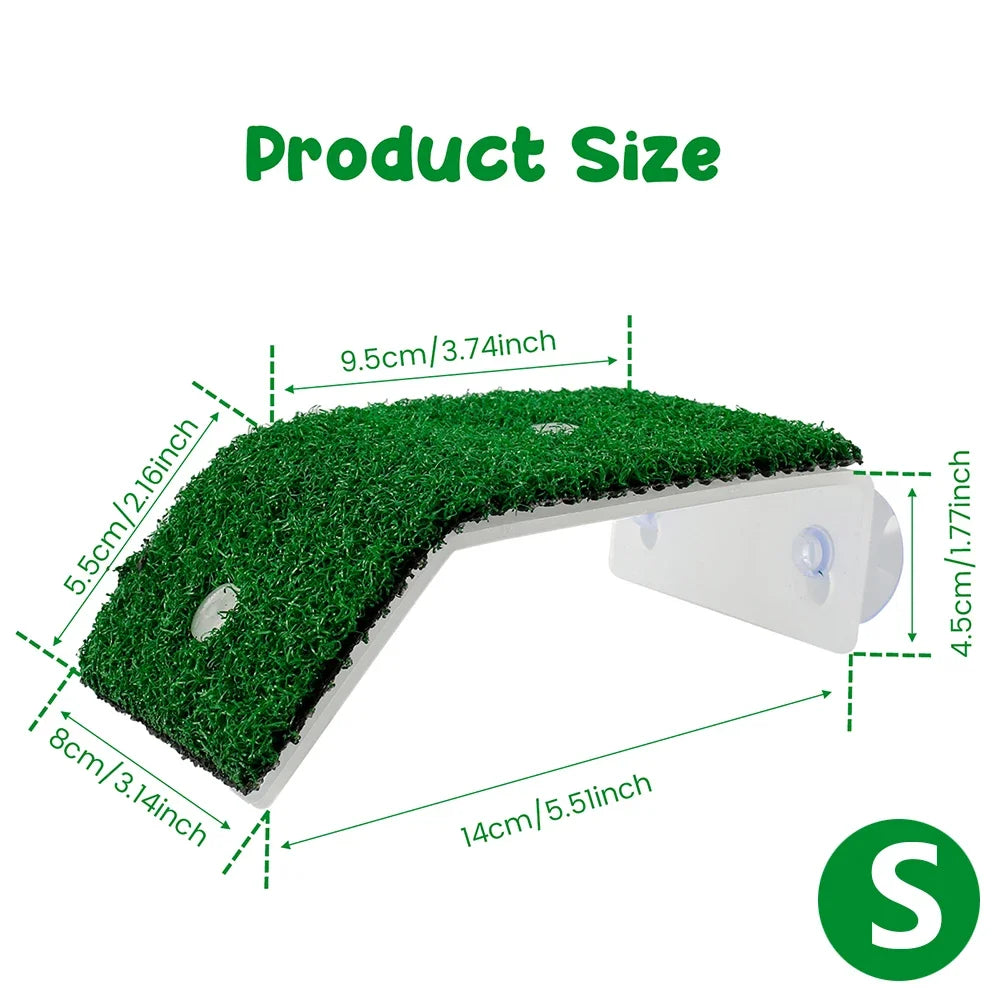 Turtle Basking Platform with Grass Ramp