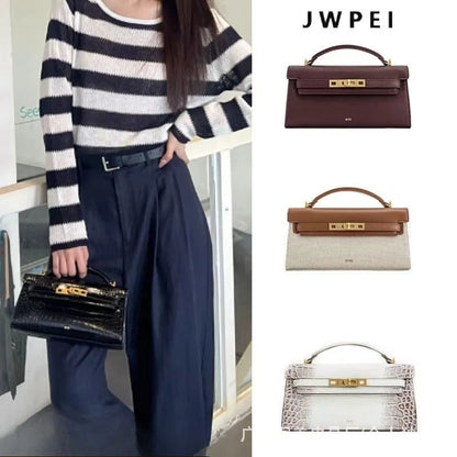 Crocodile Pattern Top Handle Satchel