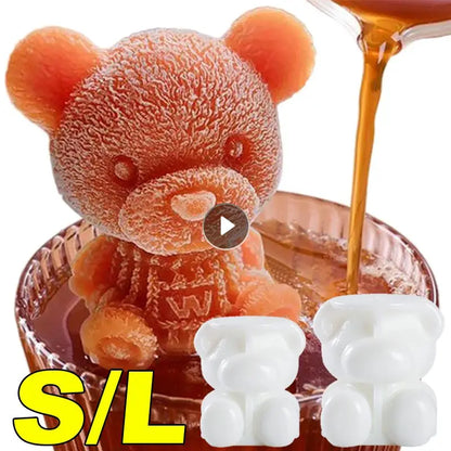 3D Teddy Bear Silicone Ice & Chocolate Mould