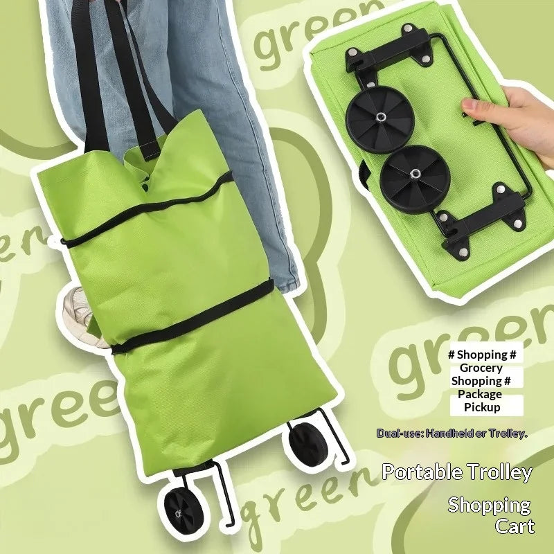 Portable Folding Shopping Trolley Bag