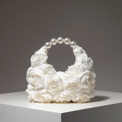 Floral Pearl Evening Party Handbag