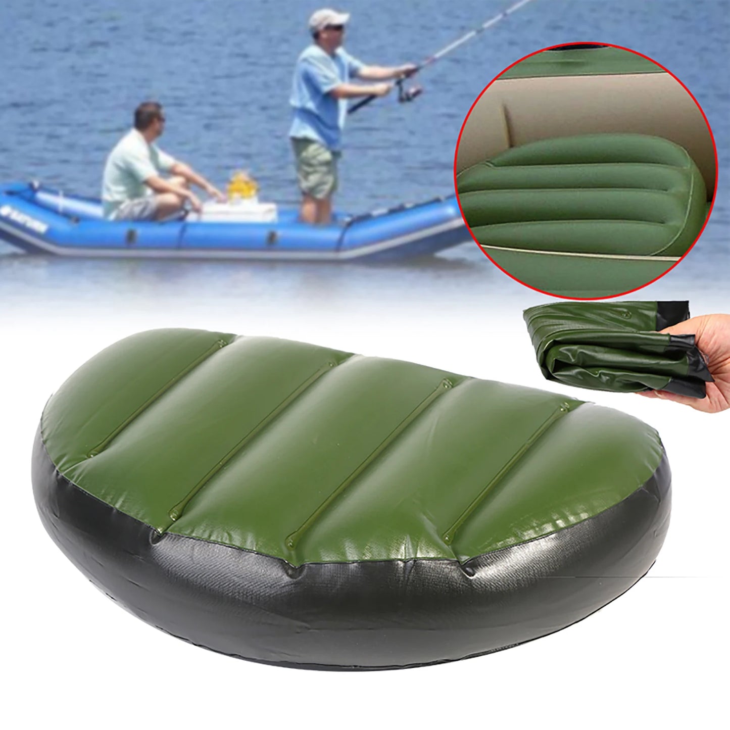 Inflatable PVC Boat Seat Cushion for Fishing & Camping