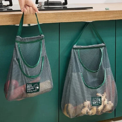 Reusable Hanging Mesh Storage Bag for Fruits & Vegetables