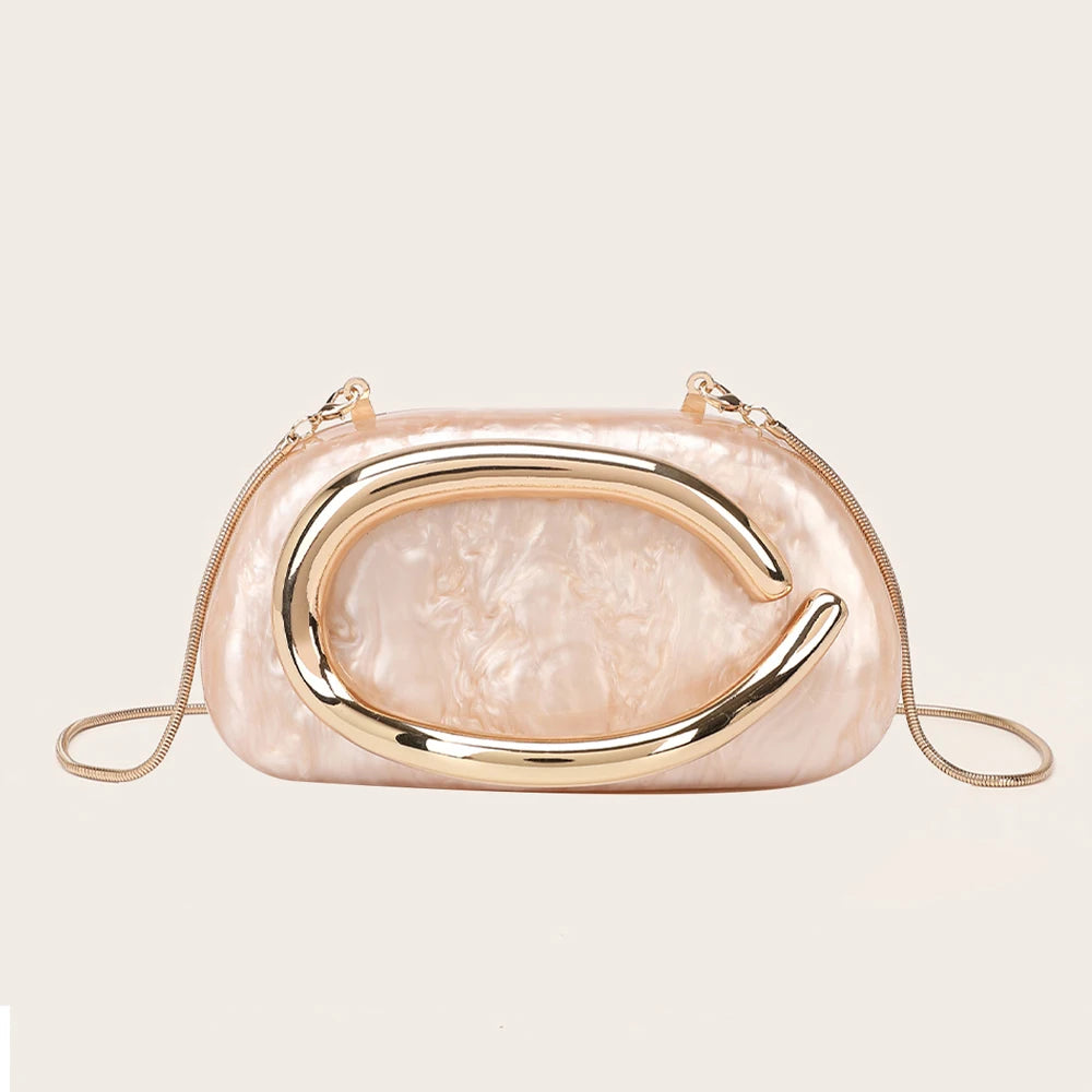 Luxury Metallic Evening Clutch Bag