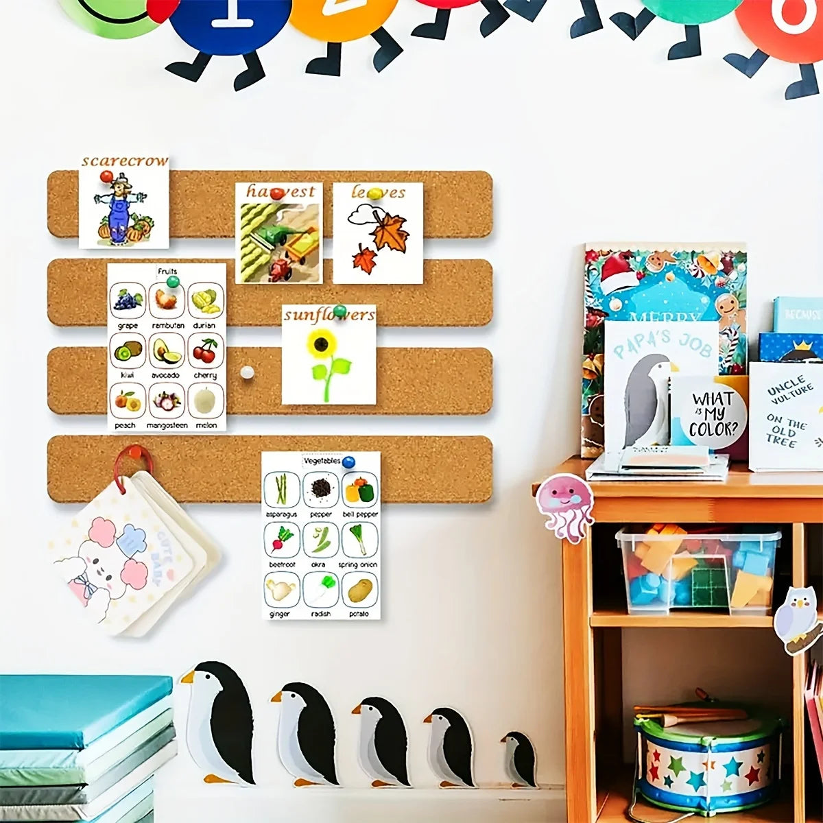 Self-Adhesive Cork Board Wall Strips