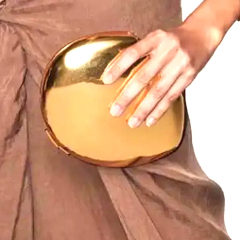 Luxury Metallic Shell Clutch Bag