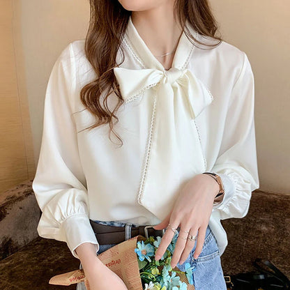 Loose Satin  Chiffon Blouse