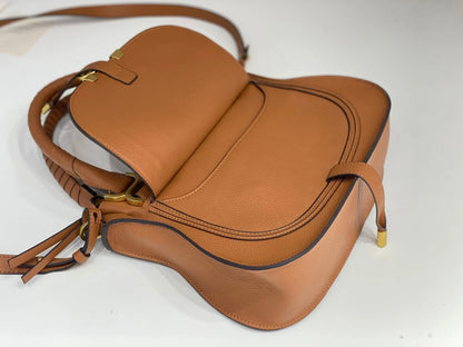 Vintage Genuine Leather Saddle Crossbody Bag for Women