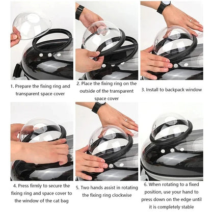 Transparent Space Capsule Pet Carrier Backpack – Portable Cat & Dog Bag