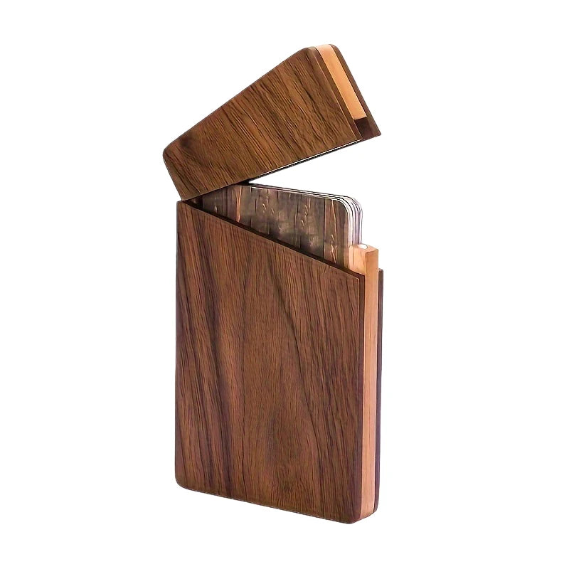Walnut Wood Business Card Holder