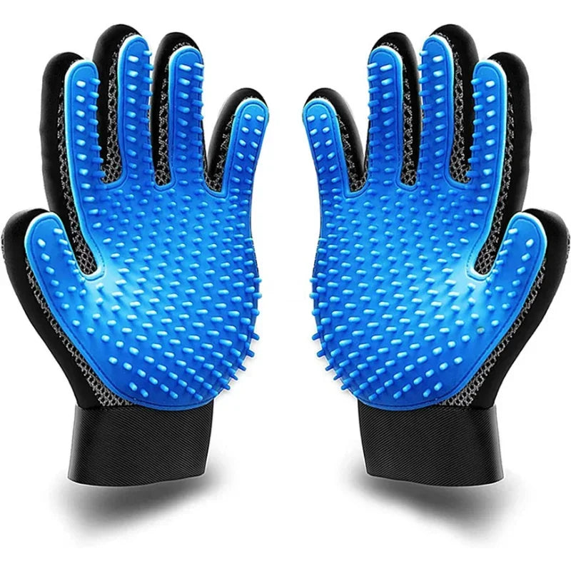 2-in-1 Pet Grooming Glove & De-Shedding Brush