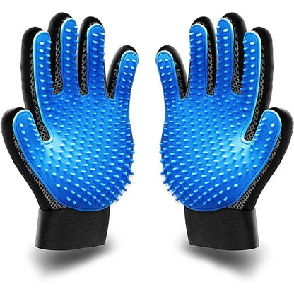 2-in-1 Pet Grooming Glove & De-Shedding Brush
