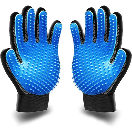2-in-1 Pet Grooming Glove & De-Shedding Brush