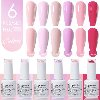 Arte Clavo 6PCS HEMA & TPO Free Gel Nail Polish Set