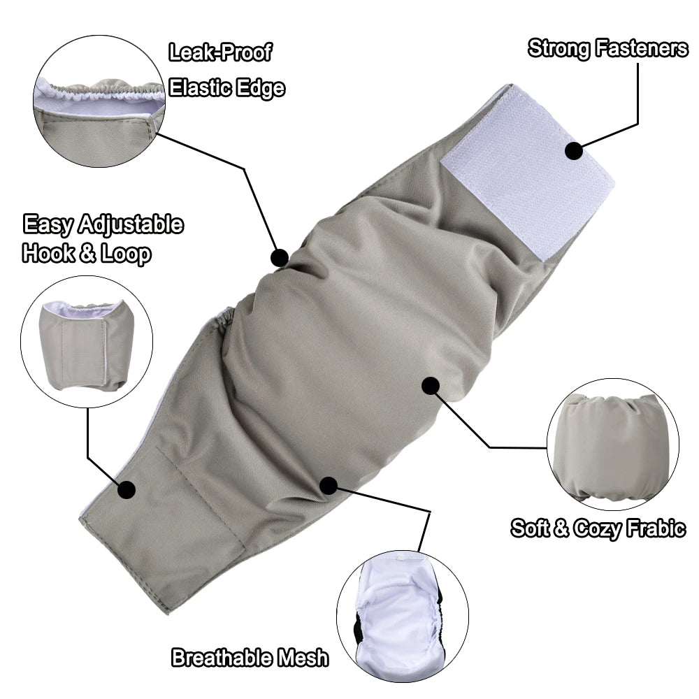 Reusable Male Dog Diaper Washable Pet Nappy