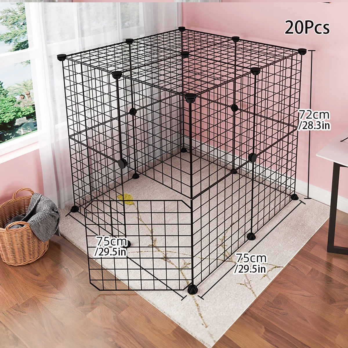 Modular Wire Pet Playpen & Indoor Dog Enclosure