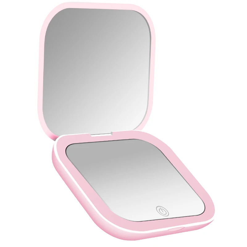 LED Folding Compact Makeup Mirror