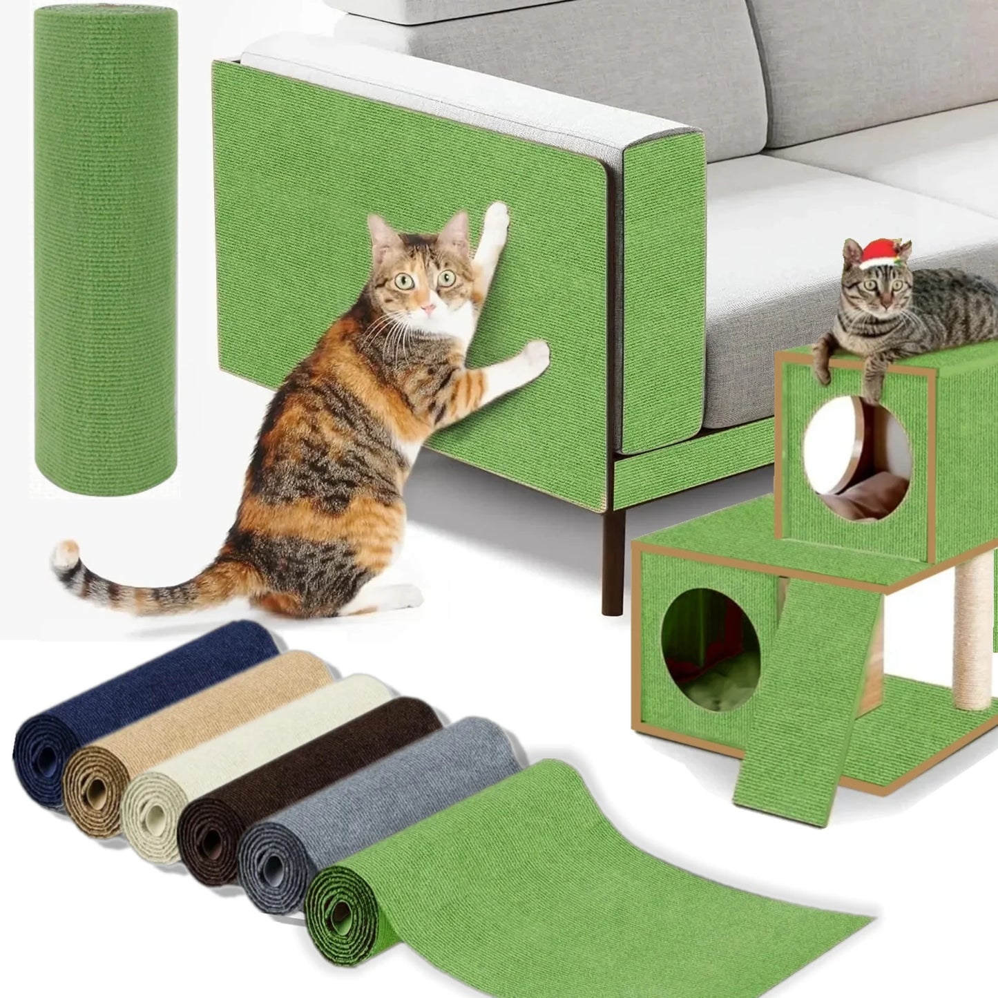 Self-Adhesive Cat Scratcher Sofa Protector Mat