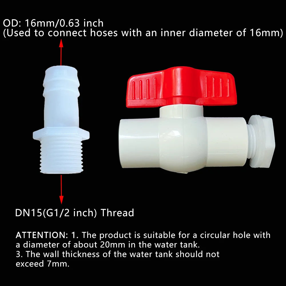 DN15 Water Tank Drain Valve with Hose Connector