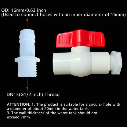 DN15 Water Tank Drain Valve with Hose Connector